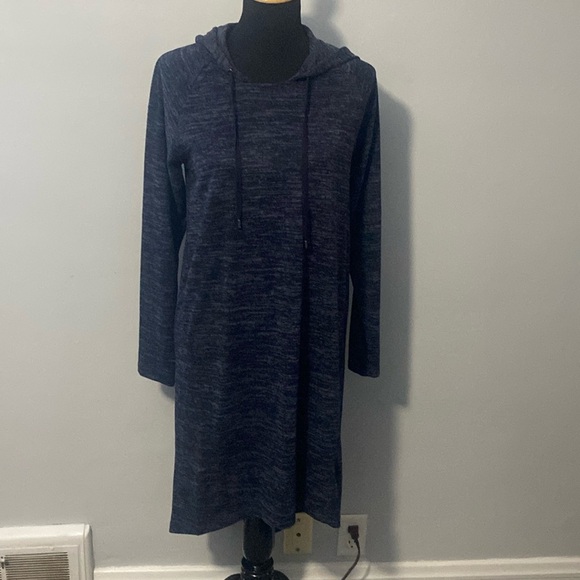Cable & Gauge Black Gray Heather Hooded Hoodie Casual Dress Sz L NWT - Picture 1 of 6